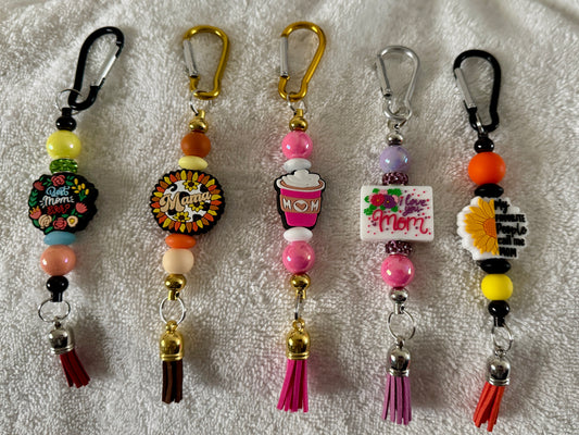 Handmade "Mom" Rear View Mirror Charms